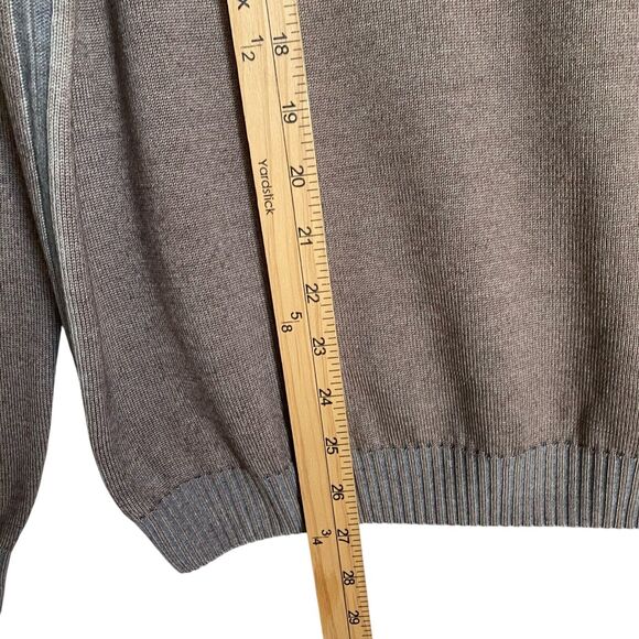 Bugatchi  Merino Wool Sweater Mens M Brown Crewneck Pullover Made Italy Designer - Picture 5 of 8